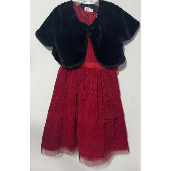 Wonder Nation Girls 8 Dress with Shrug Special Occasion Holiday Formal - Picture 1 of 14